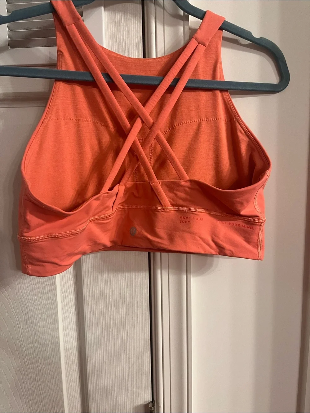lululemon athletica Coral-pink High Neck Strappy Sports Bra